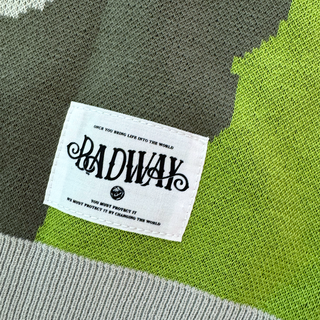 BADWAY Flower Knit Polo (L)