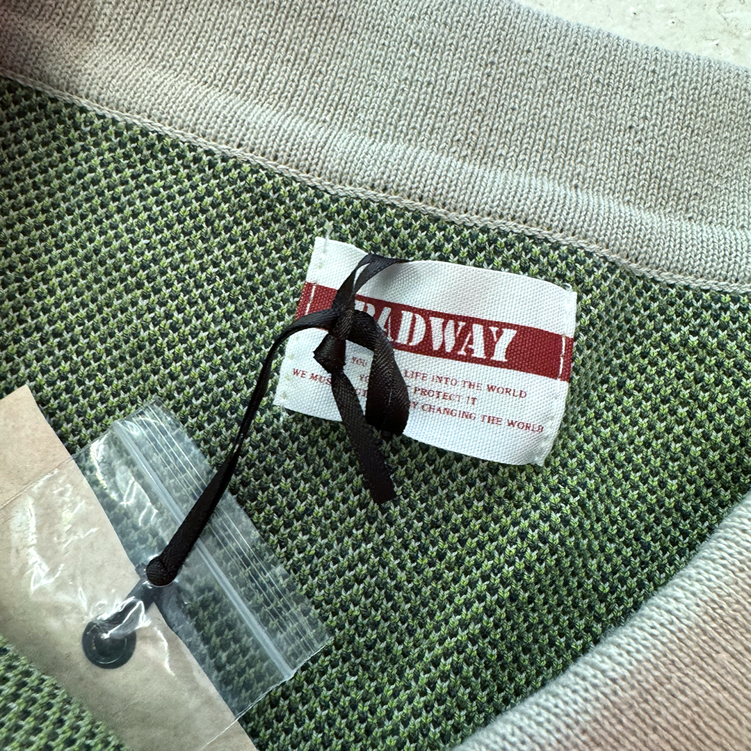 BADWAY Flower Knit Polo (L)