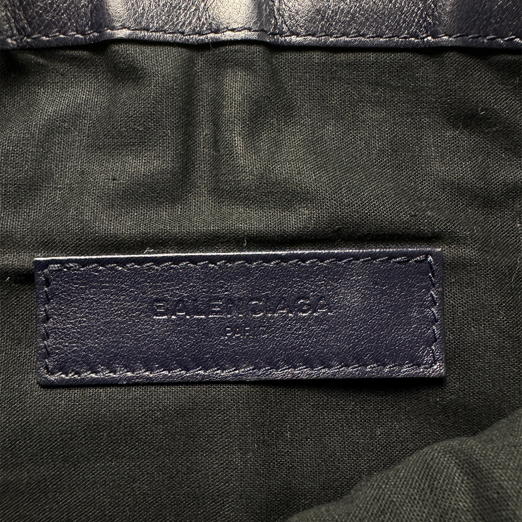 Balenciaga Pochette City Clip Blue Suede