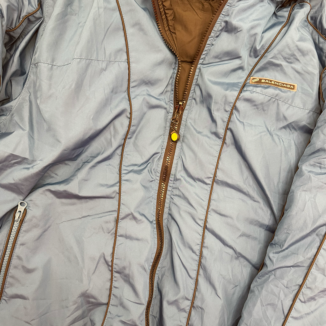 Balenciaga Reversible Vintage Black and Blue Puffer Jacket (180/92A - S)