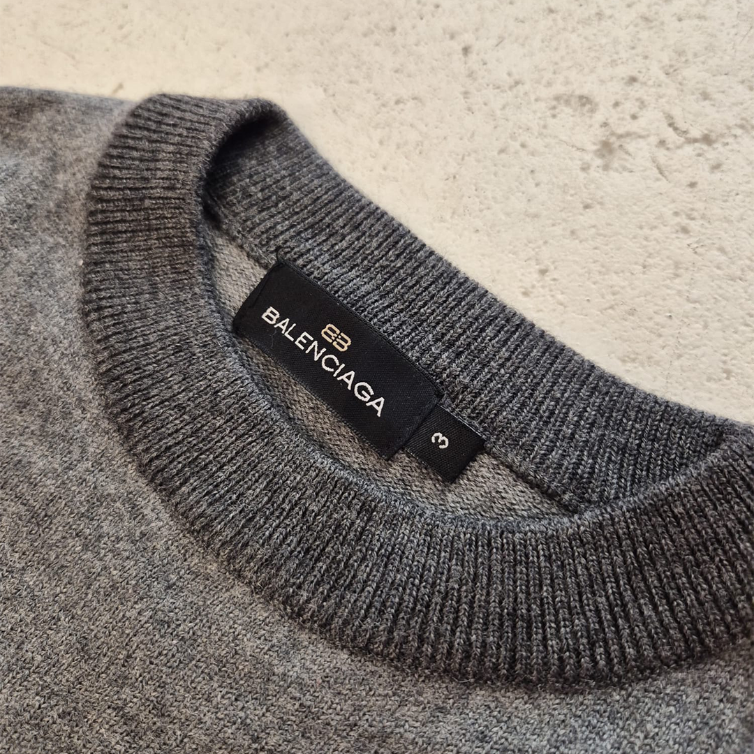 Balenciaga Vintage Grey Knitted Sweater (3)