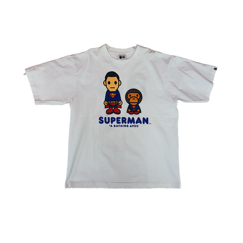 Bape Baby Milo x DC Superman White Tee (XL)