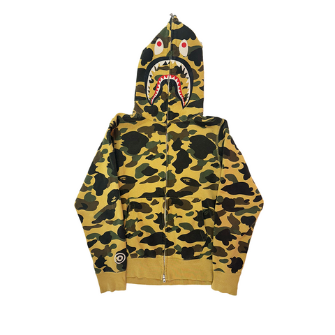 Bape Camo Hoodie Shark Zip Printed WGM (S)