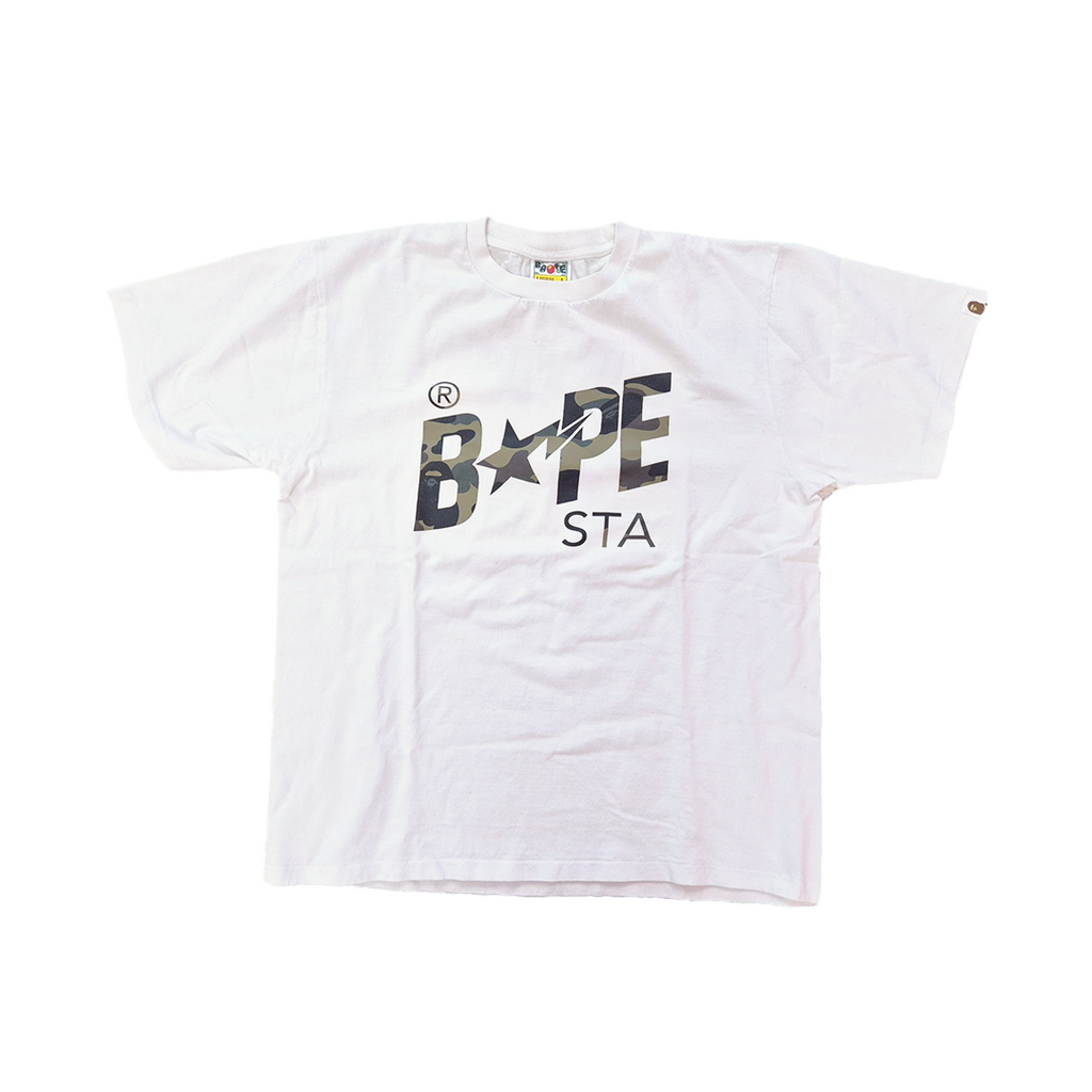 BAPE Camo Bapesta White Tee (L)