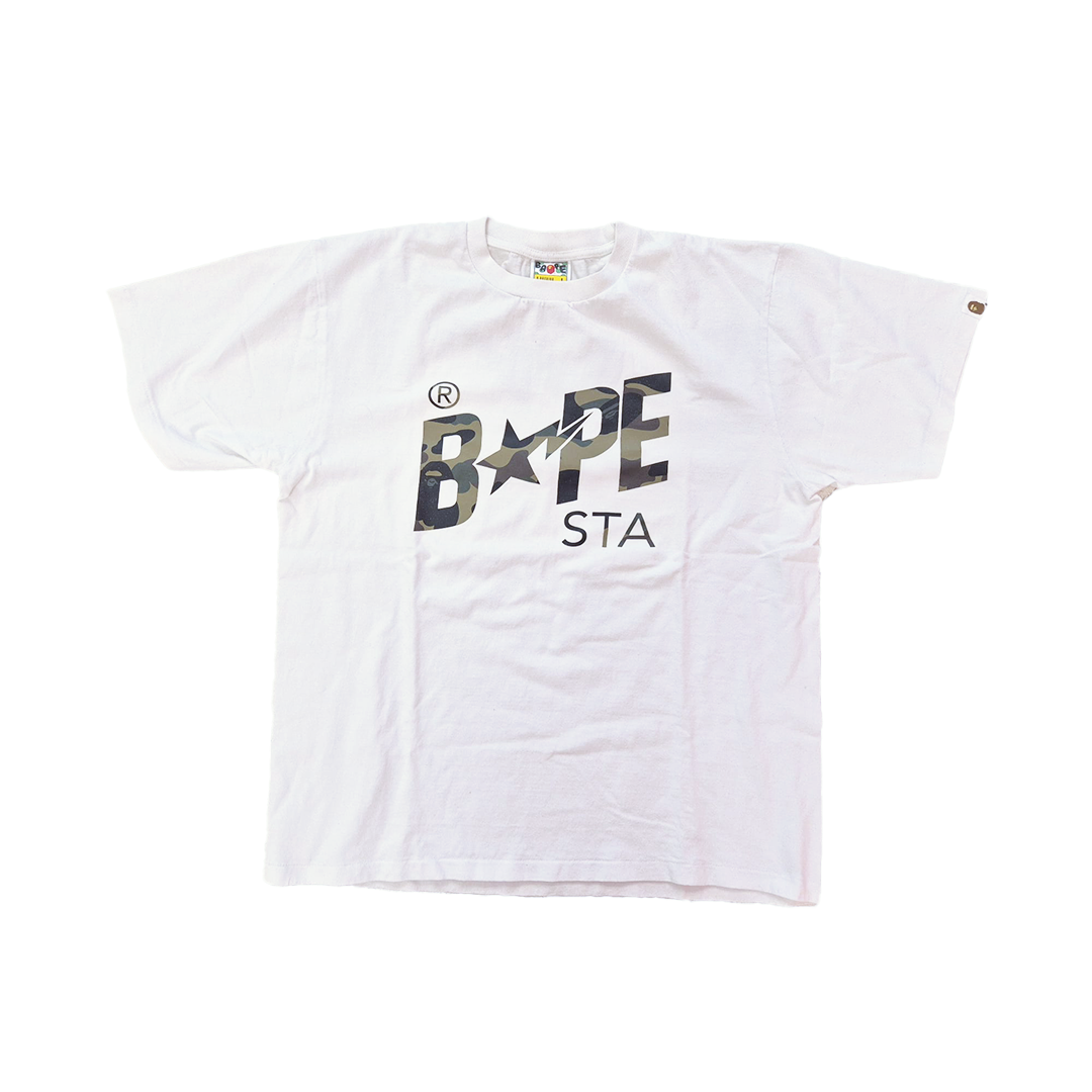 BAPE Camo Bapesta White Tee (L)