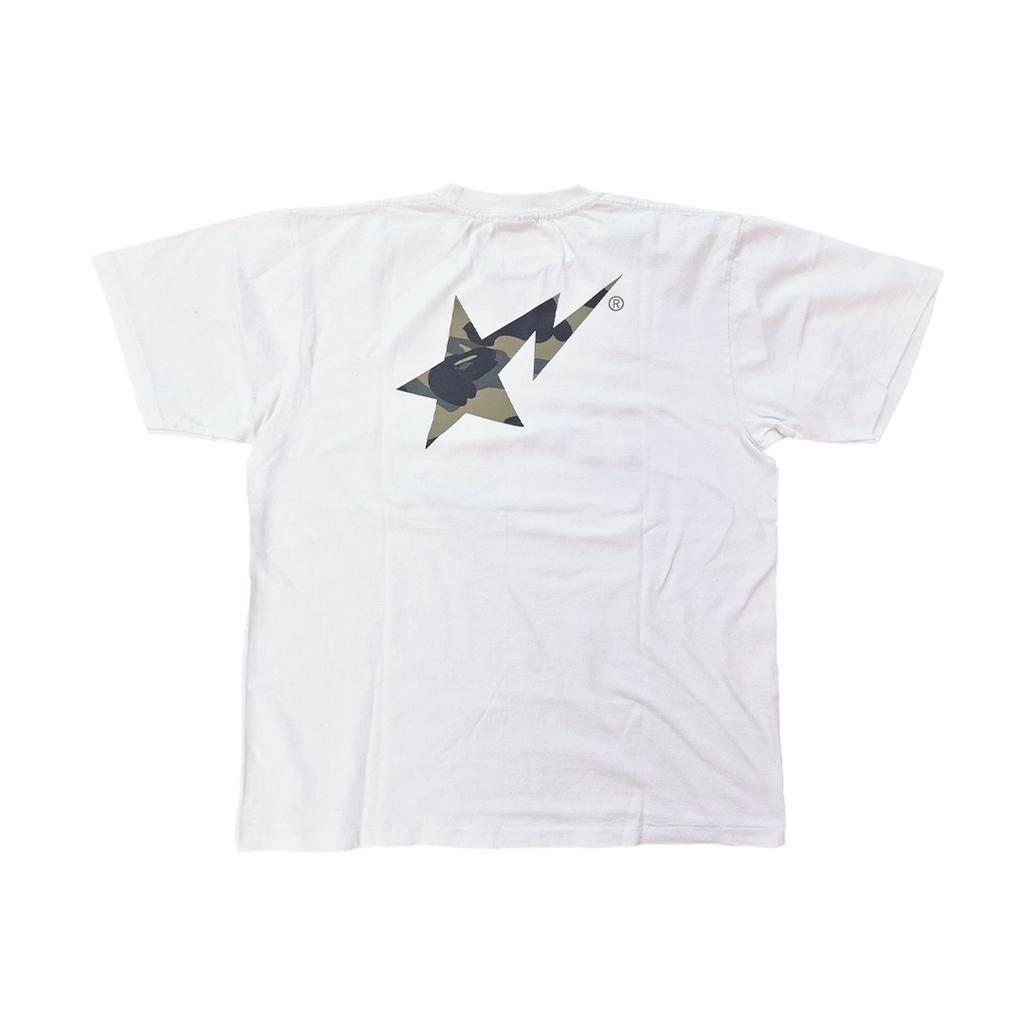 BAPE Camo Bapesta White Tee (L)