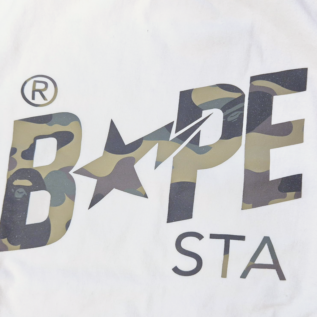 BAPE Camo Bapesta White Tee (L)