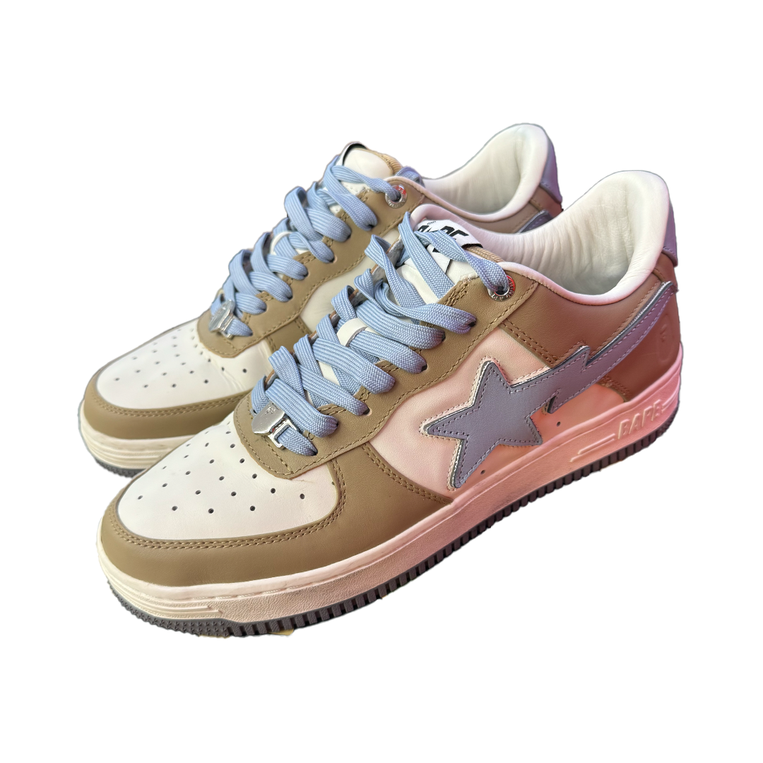 Bape Sta Low #4 Beige Sky Blue (US9 - EU42.5) - 9/10