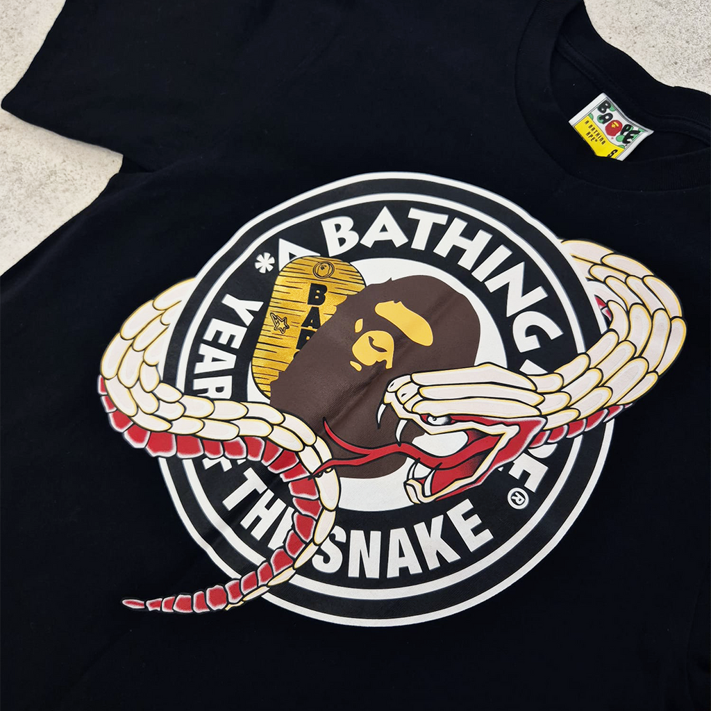 BAPE Year of the Snake Black Tee (S)