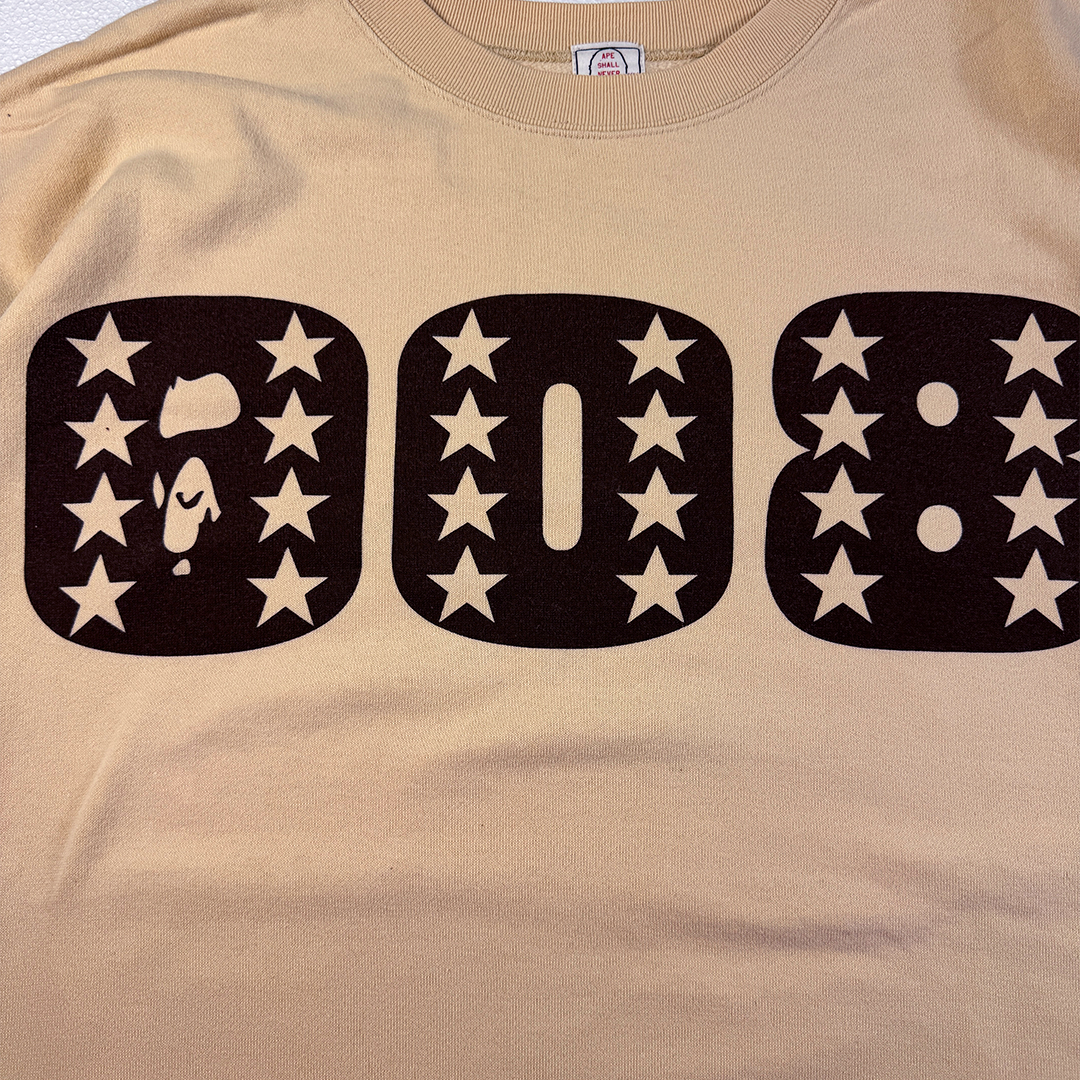 BAPE "008/800" Beige Heavy Tee (XL)