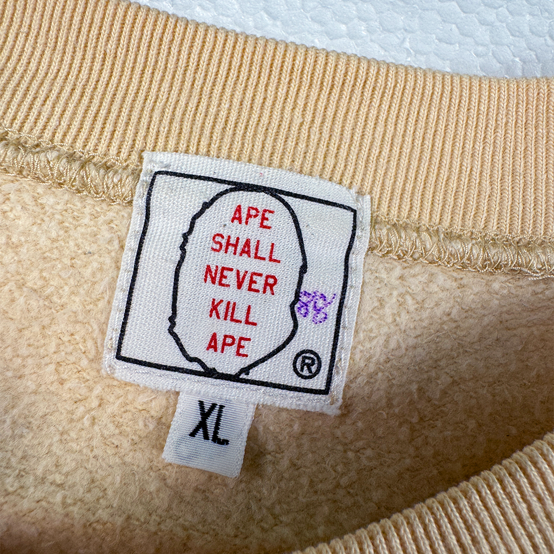 BAPE "008/800" Beige Heavy Tee (XL)