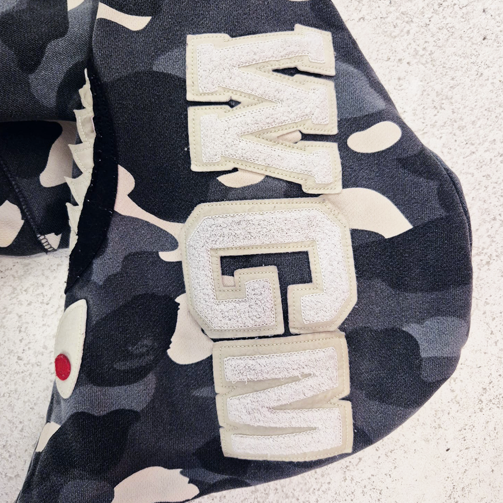 BAPE Glow in the Dark City Camo Full Zip Shark Hoodie (L)