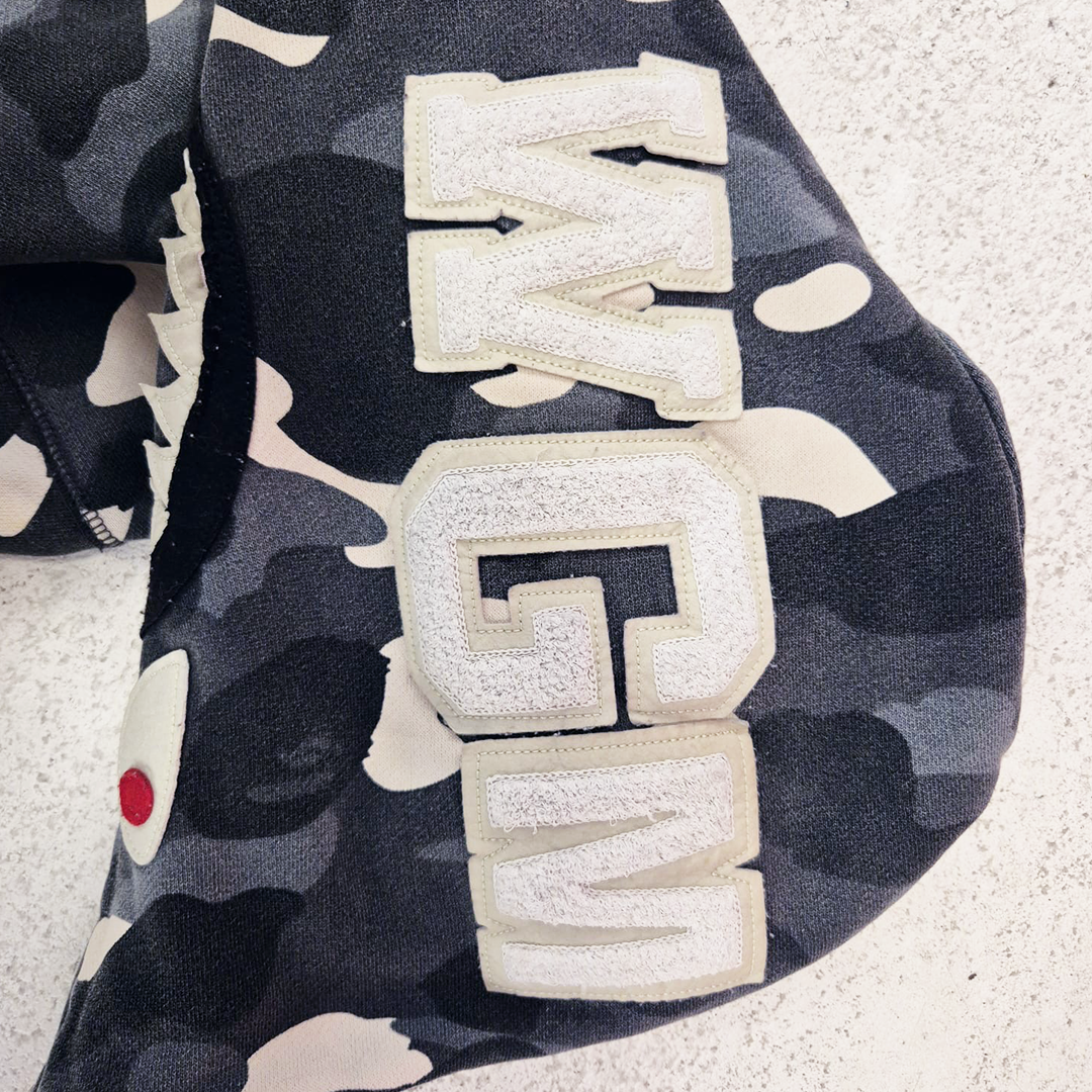 BAPE Glow in the Dark City Camo Full Zip Shark Hoodie (L)