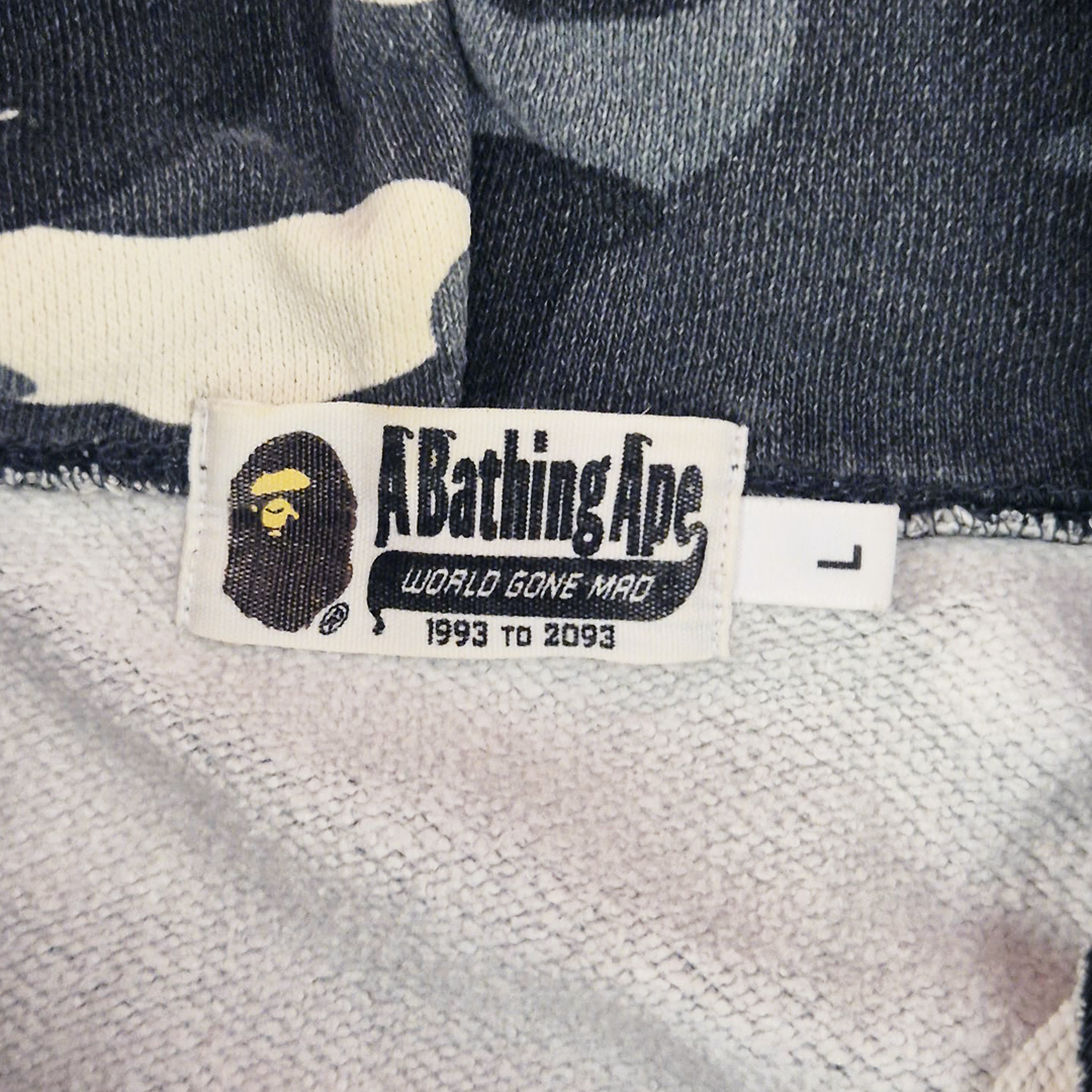 BAPE Glow in the Dark City Camo Full Zip Shark Hoodie (L)