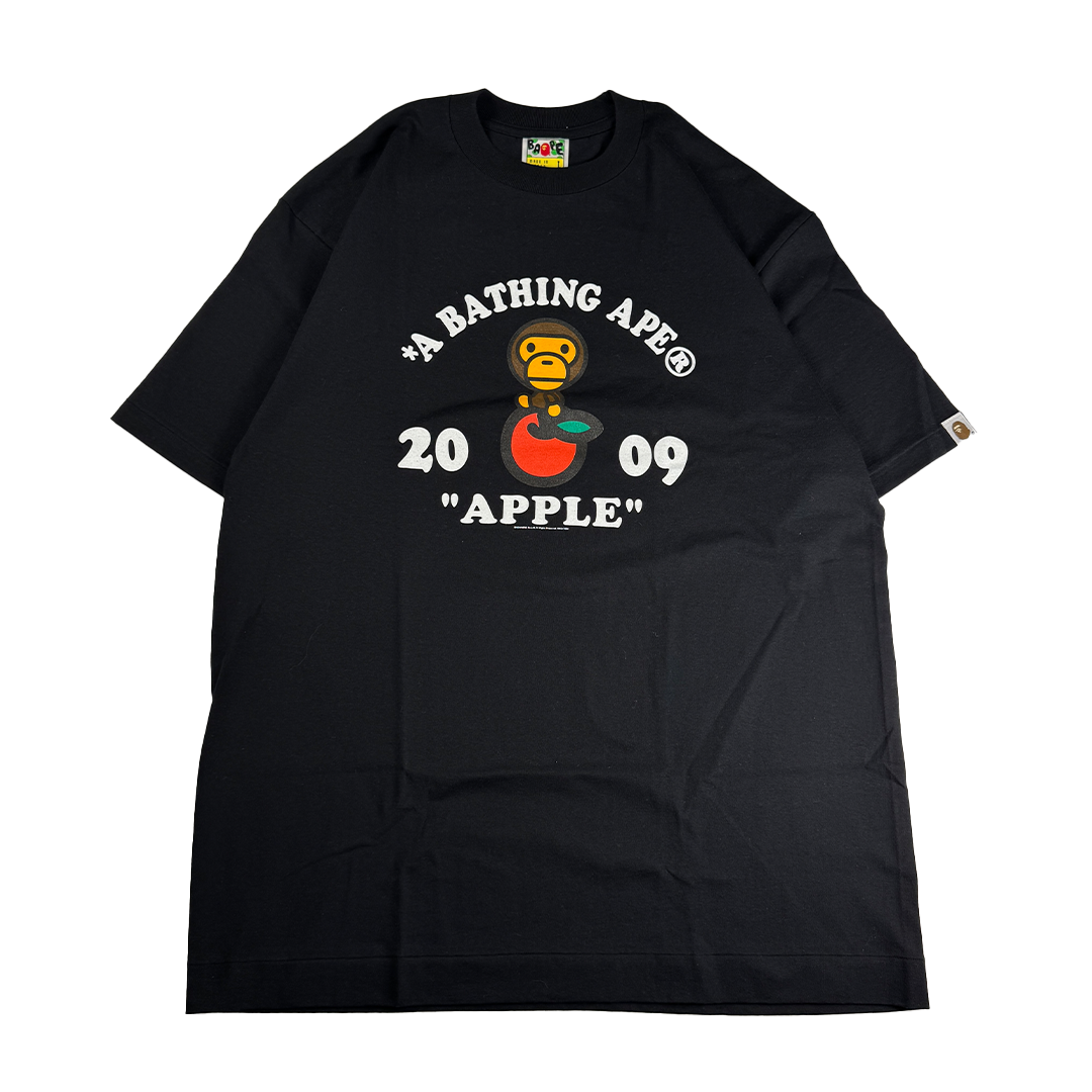 BAPE Baby Milo Apple Black Tee (L)