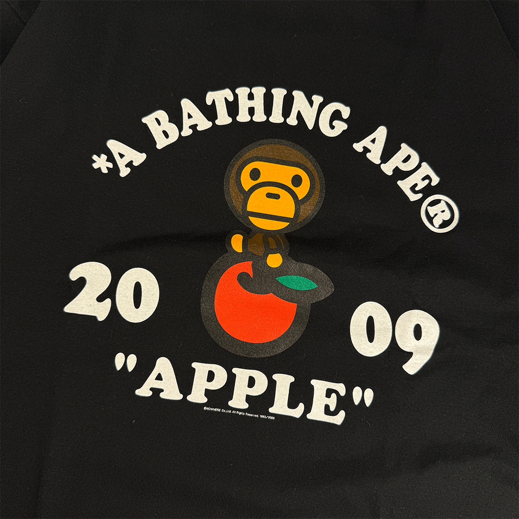 BAPE Baby Milo Apple Black Tee (L)