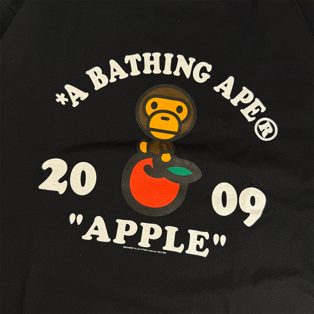 BAPE Baby Milo Apple Black Tee (L)