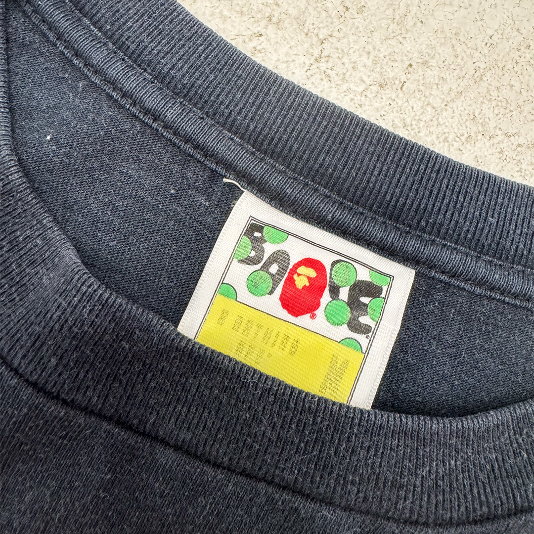 BAPE Baby Milo Glitter Print Black Tee (M)