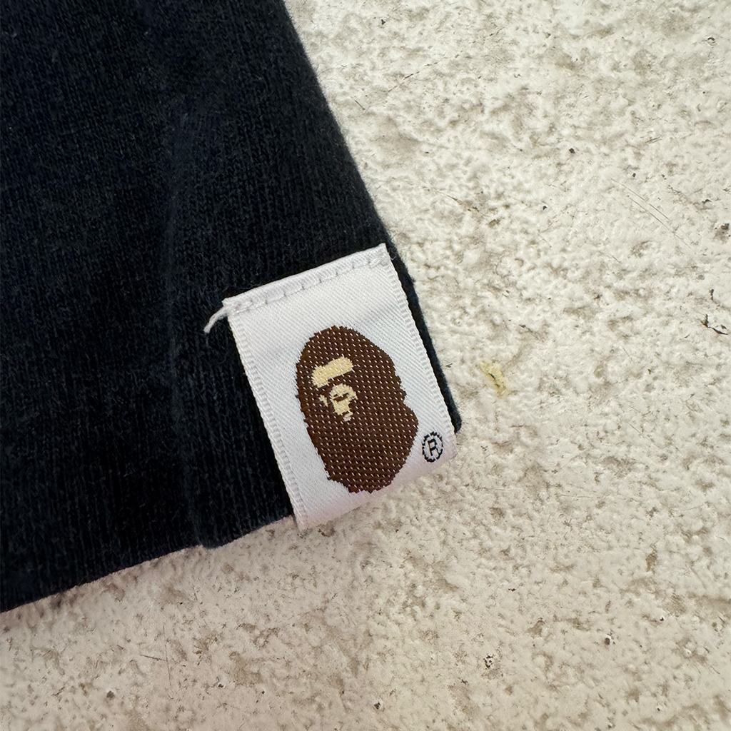 BAPE Baby Milo Glitter Print Black Tee (M)