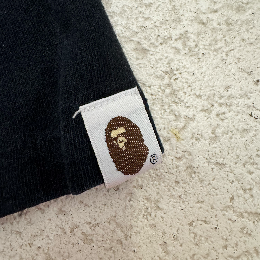 BAPE Baby Milo Glitter Print Black Tee (M)
