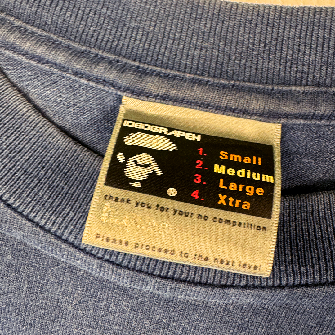 BAPE Baby Milo White Print Navy Tee (M)