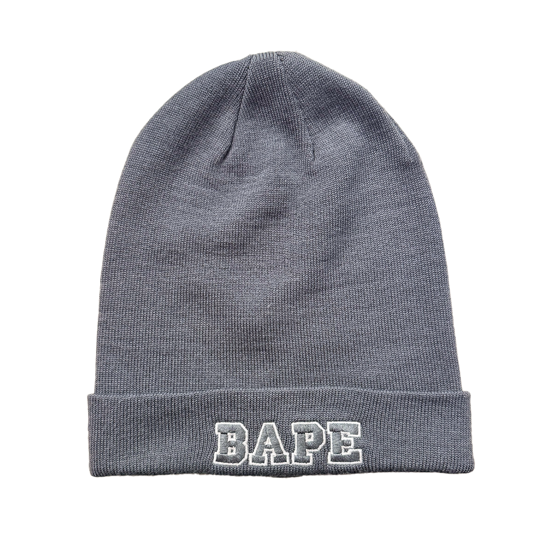 BAPE Spellout Grey Beanie (OS)
