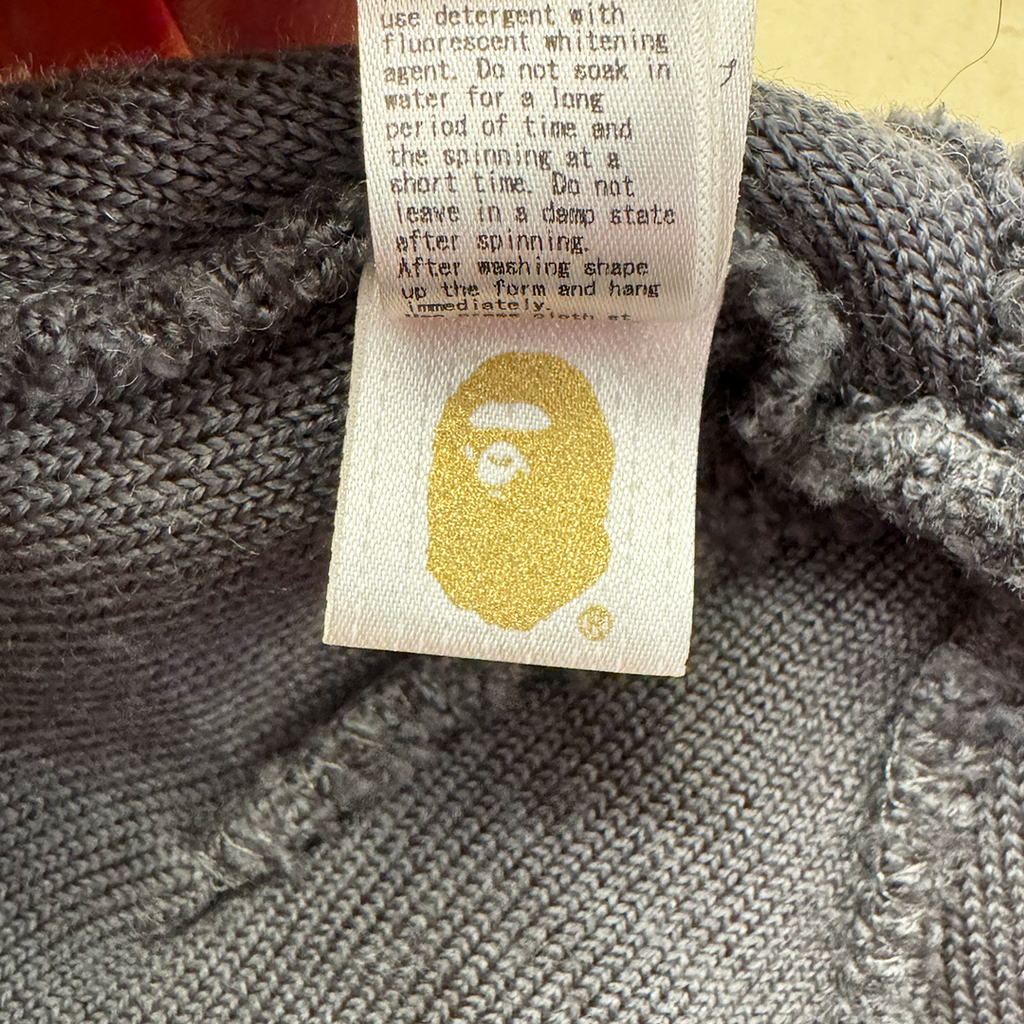 BAPE Spellout Grey Beanie (OS)