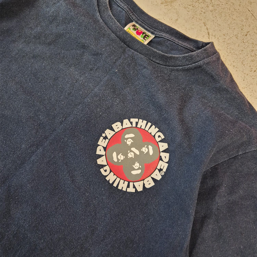 BAPE Vintage Bathing Heads Navy Tee (L)