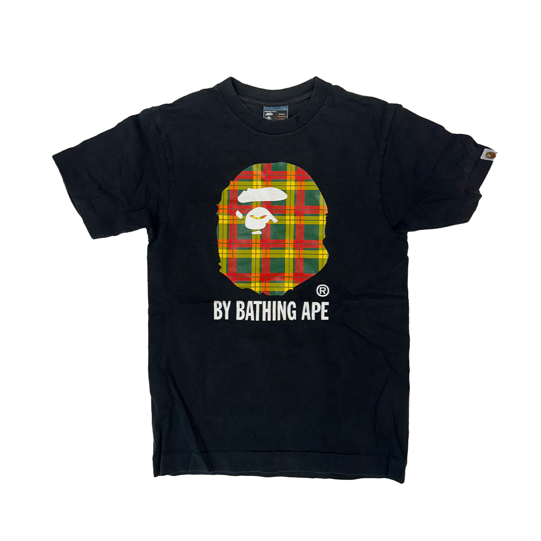 BAPE Check Big Head Black Tee Vintage (S)