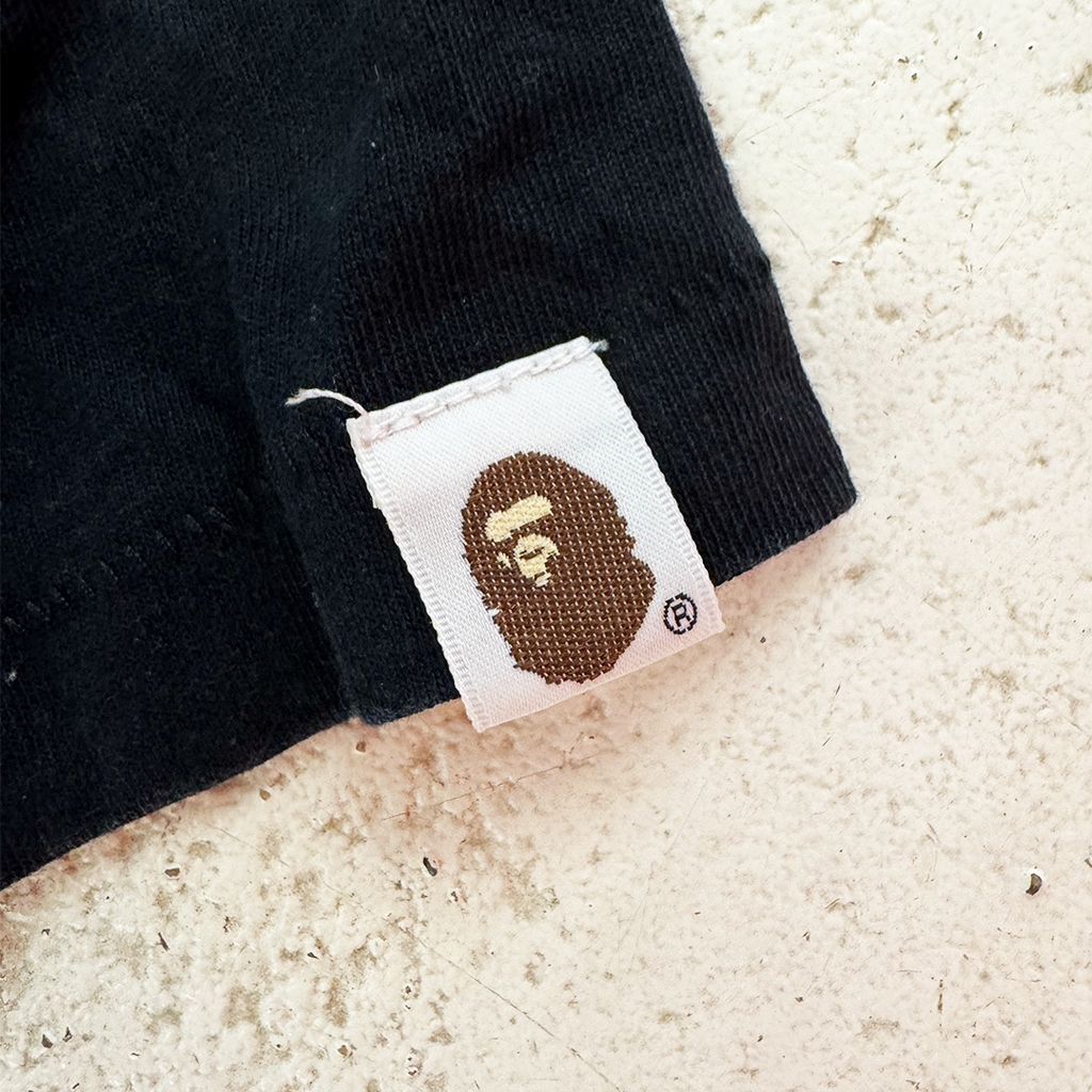 BAPE Purple Big Head Black Tee (Ladies S)