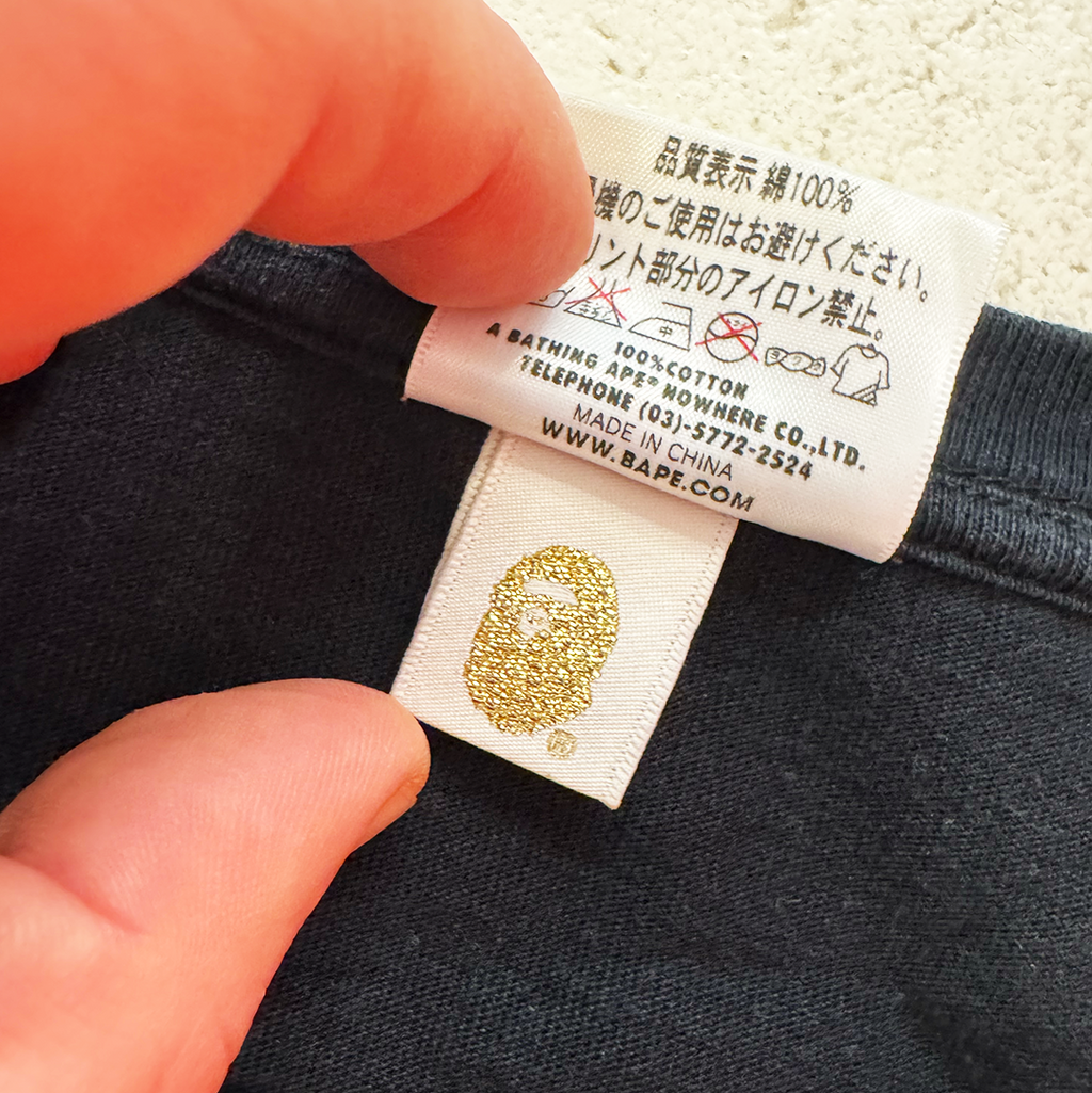 BAPE Purple Big Head Black Tee (Ladies S)