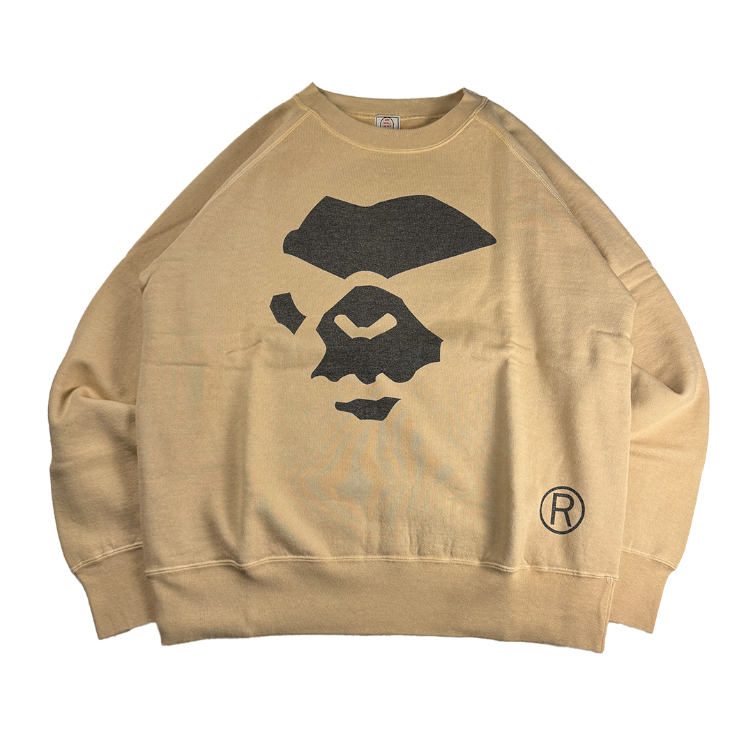 BAPE Vintage Mad Face Beige Sweater Aoyama Exclusive (M)
