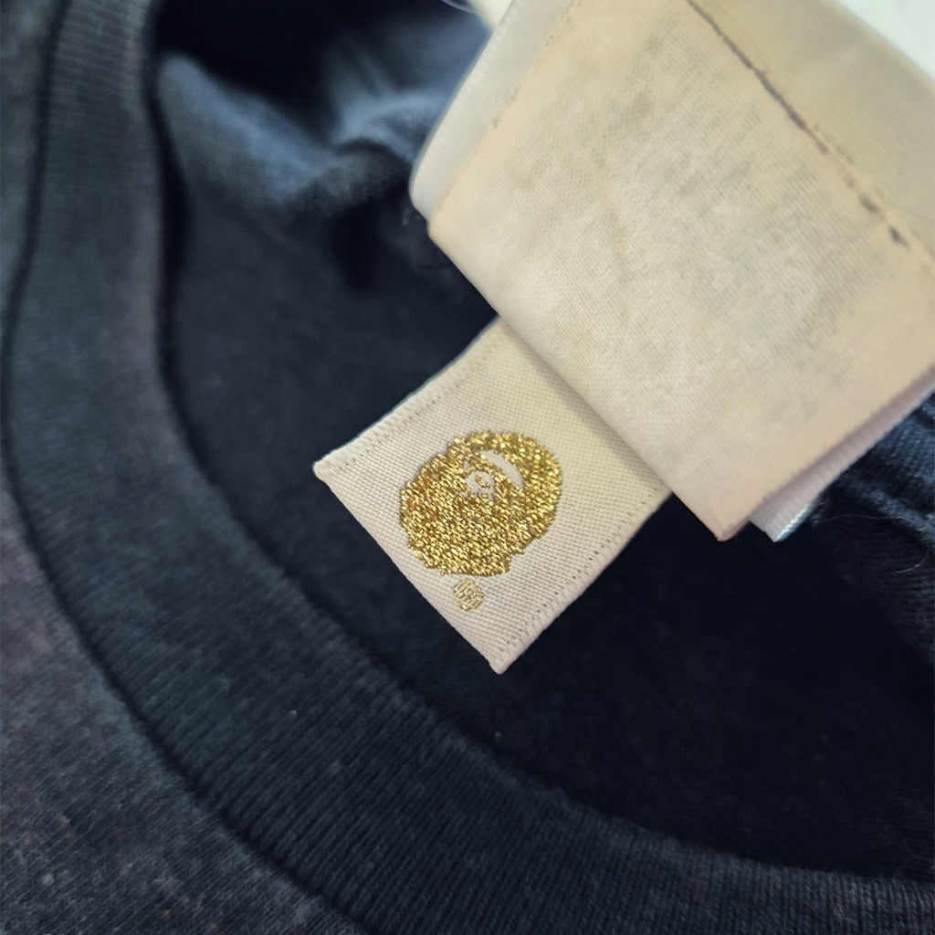 BAPE Purple Big Head Bapesta Black Tee (S)