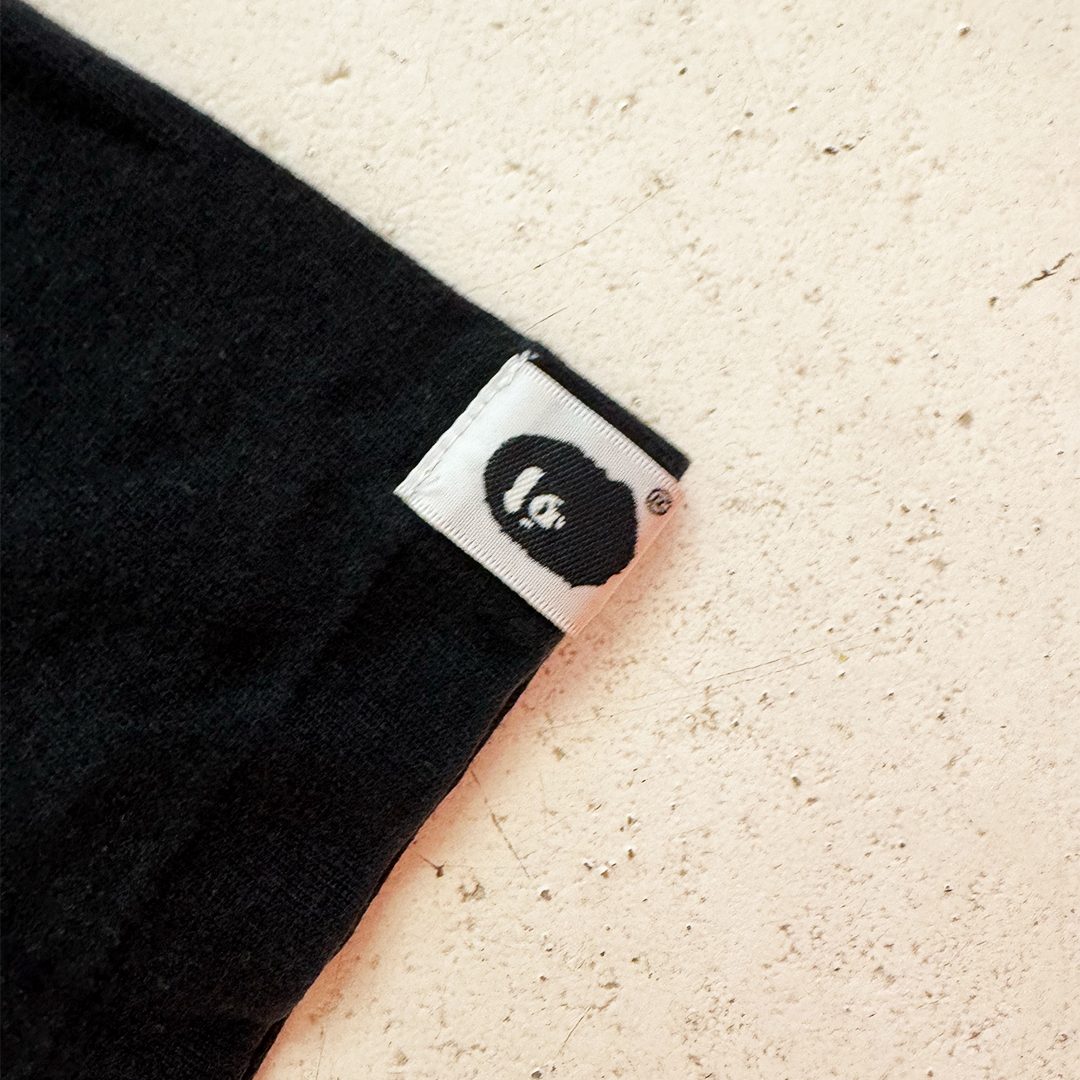 BAPE Black Camo Big Head Black Tee (L)