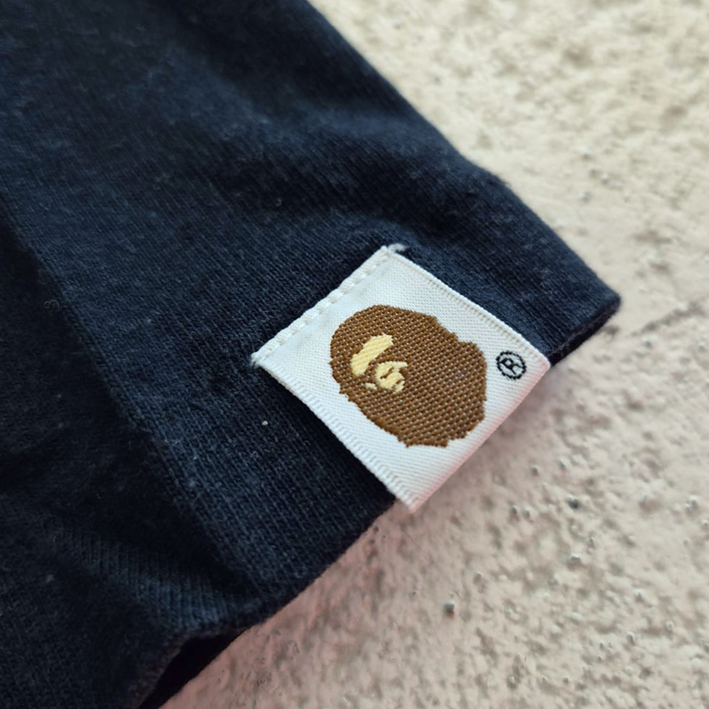 BAPE Purple Big Head Bapesta Black Tee (S)