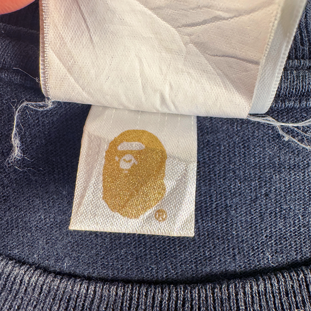 BAPE Big Head Stickers Black Tee (XL)