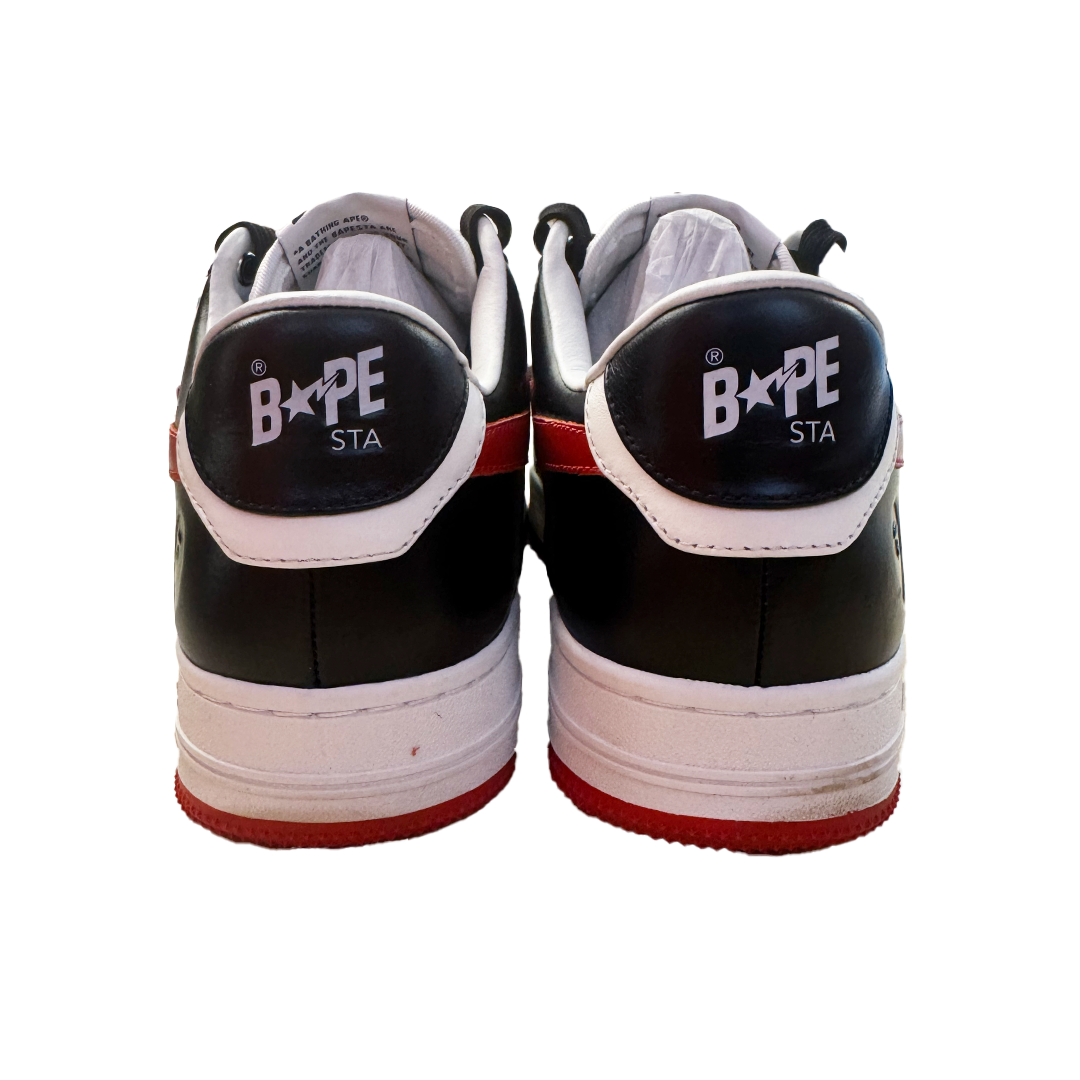 Bapesta #3 M2 White Black Red (US8 / EU41) - 9/10