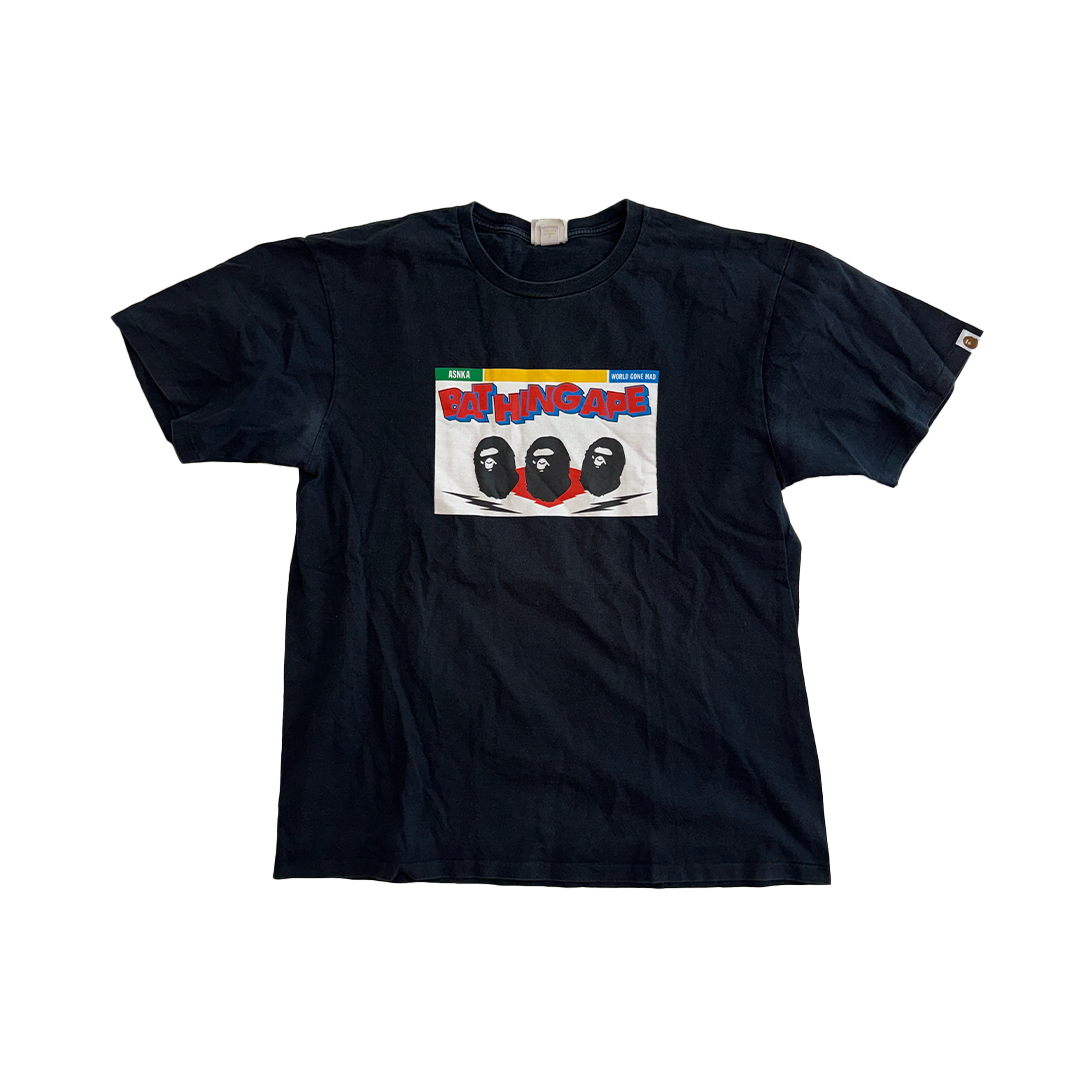 BAPE World Gone Mad Black Tee (2XL)