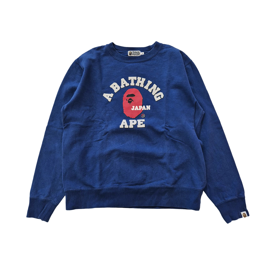 BAPE College Japan Exclusive Blue Sweater (XL)