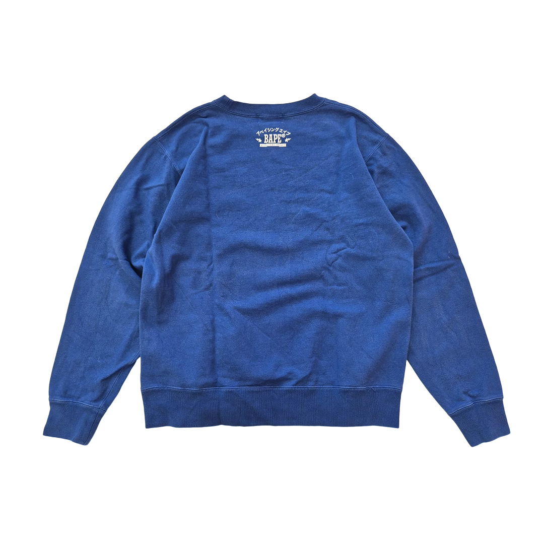 BAPE College Japan Exclusive Blue Sweater (XL)