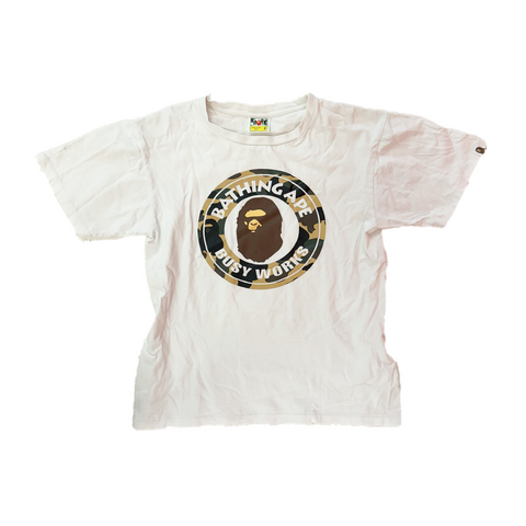 Bape Busy Works White Tee (M)