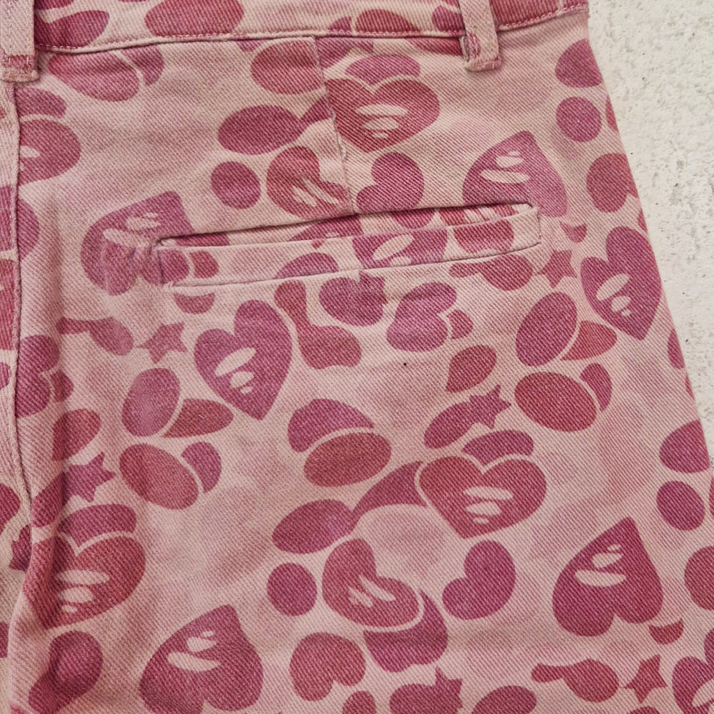 BAPE Pink Camo Women Cotton Pants (M)