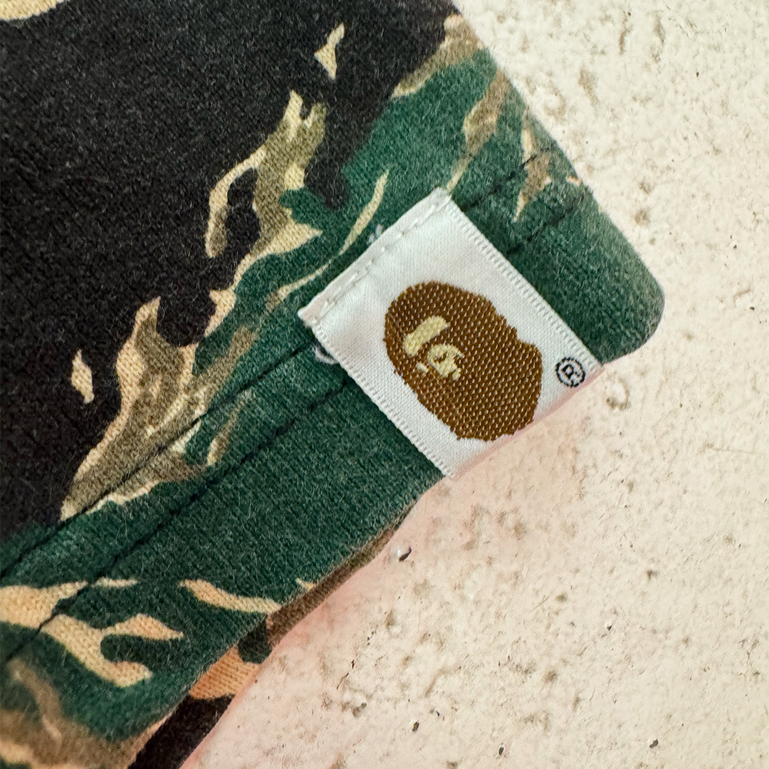 BAPE Reflective Logo Camo Tee (L)