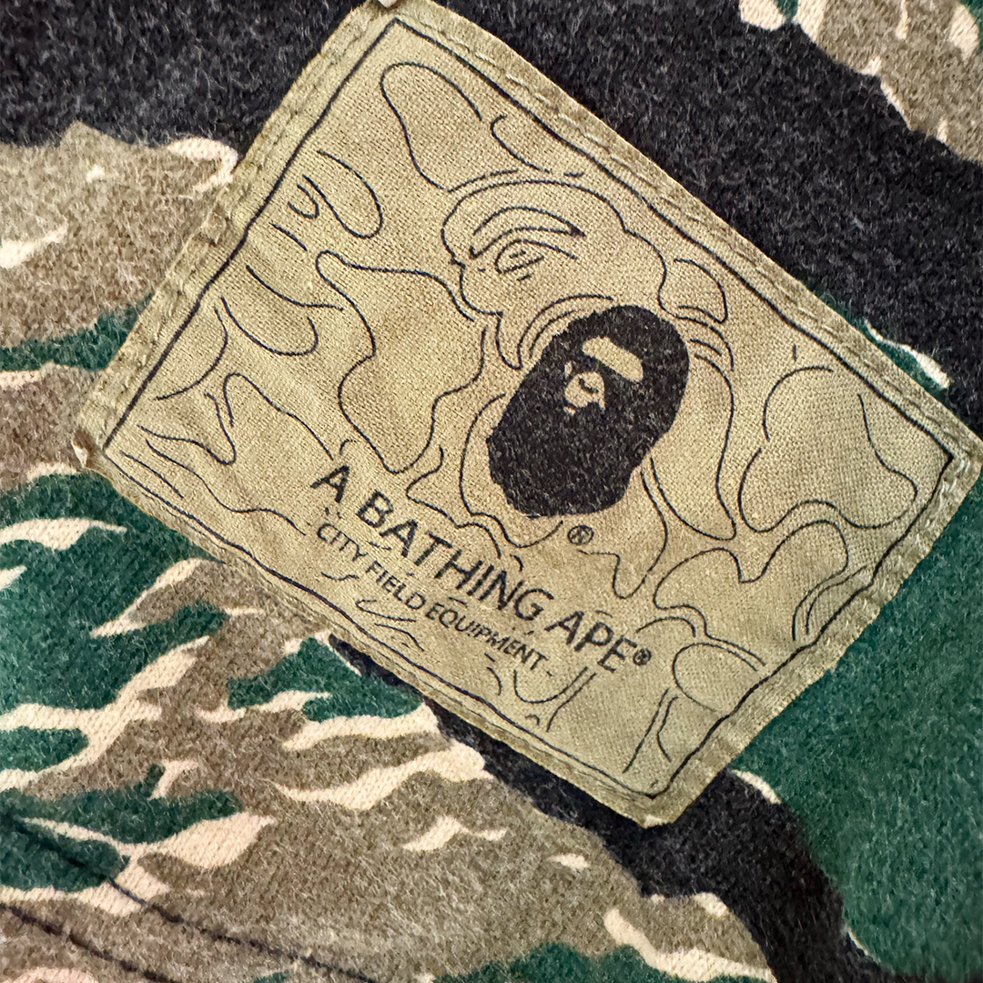 BAPE Reflective Logo Camo Tee (L)