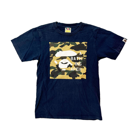 Bape Camo Navy Tee (S)