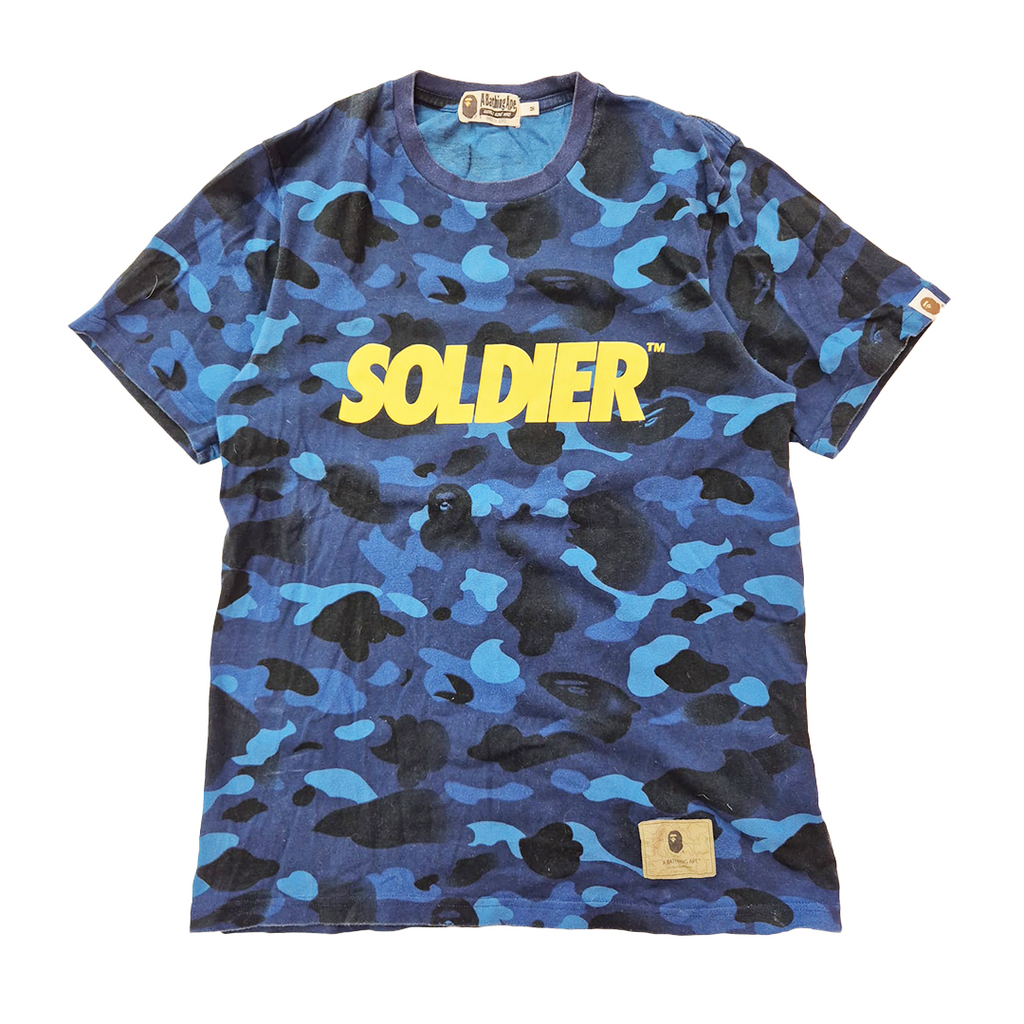 BAPE "Soldier" Blue Camo Tee (M)
