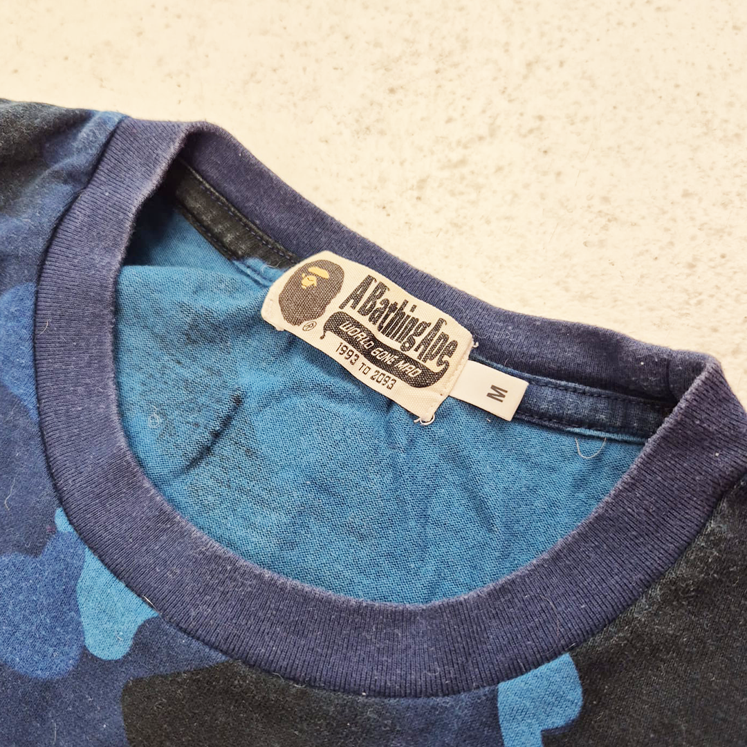 BAPE "Soldier" Blue Camo Tee (M)