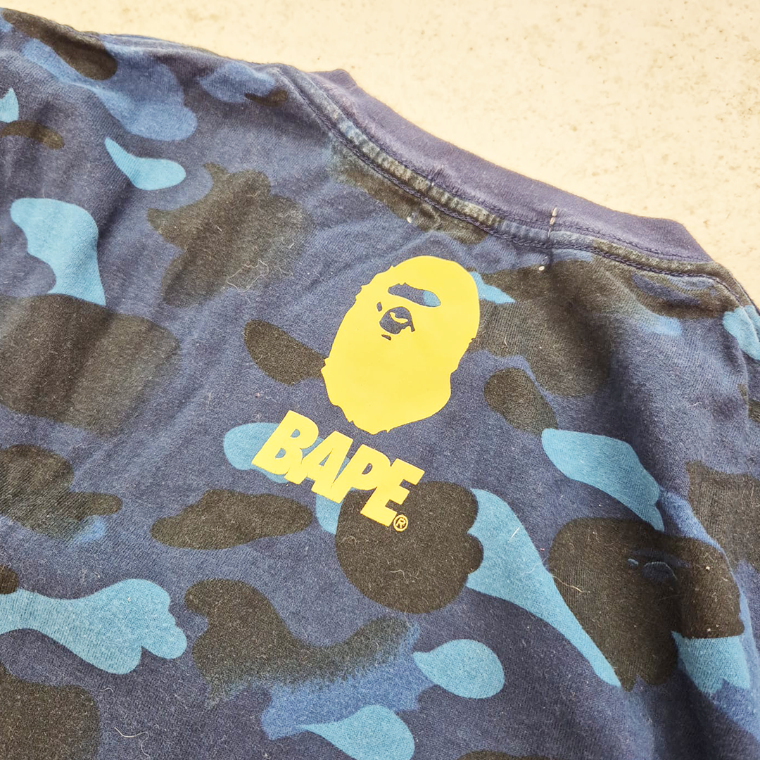 BAPE "Soldier" Blue Camo Tee (M)