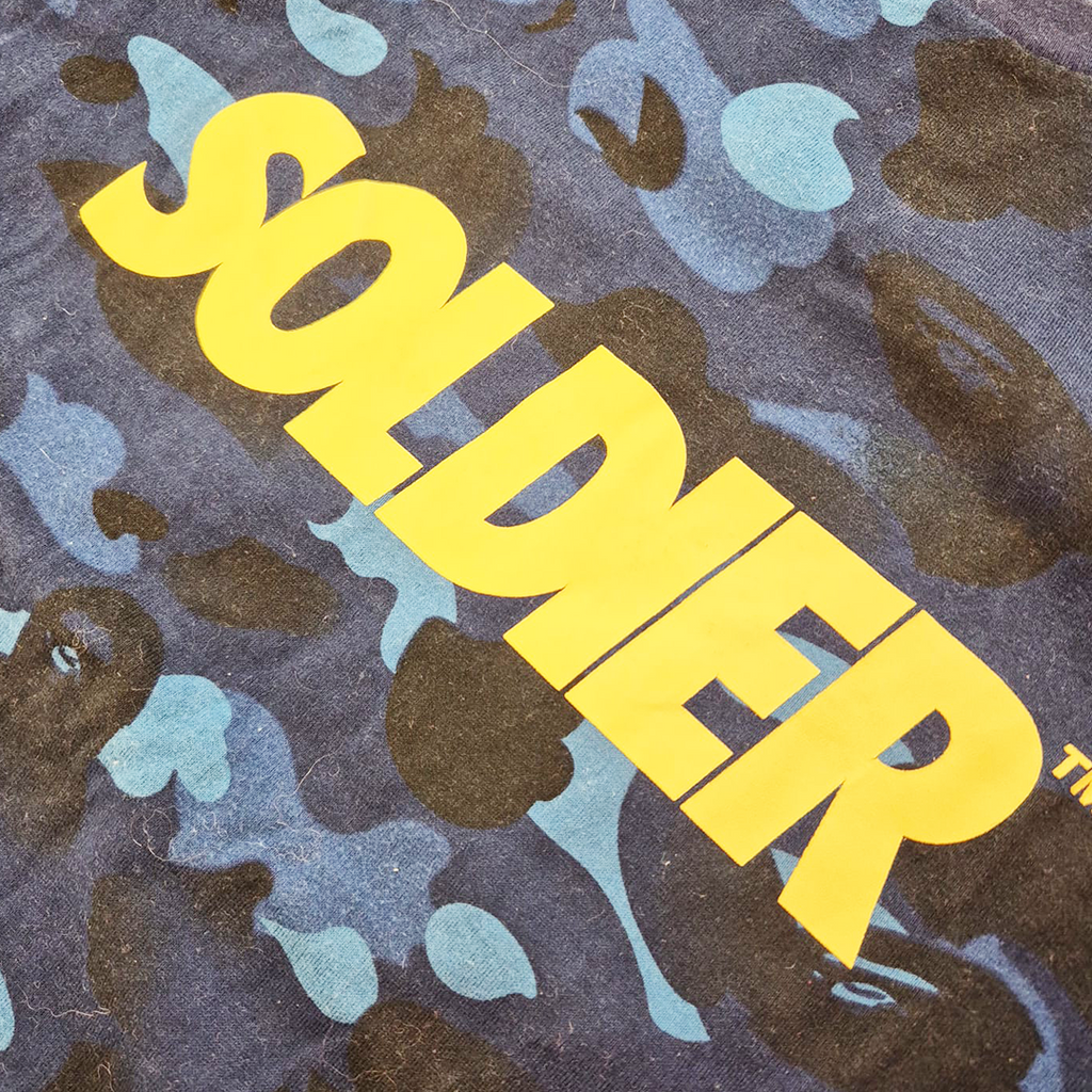 BAPE "Soldier" Blue Camo Tee (M)