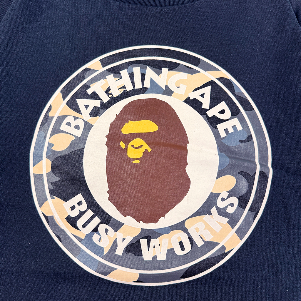 BAPE "Busy Works" Circle Logo Black Tee (M)